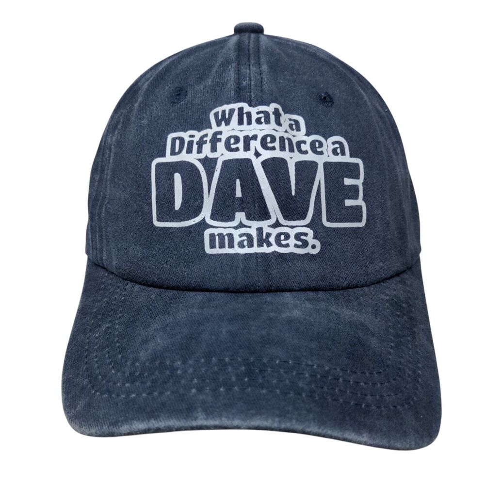 What A Difference A Dave Makes Slideback Hat Blue… - image 1